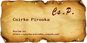 Csirke Piroska névjegykártya